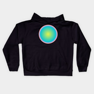 Retro Blue Gradient Eye Kids Hoodie